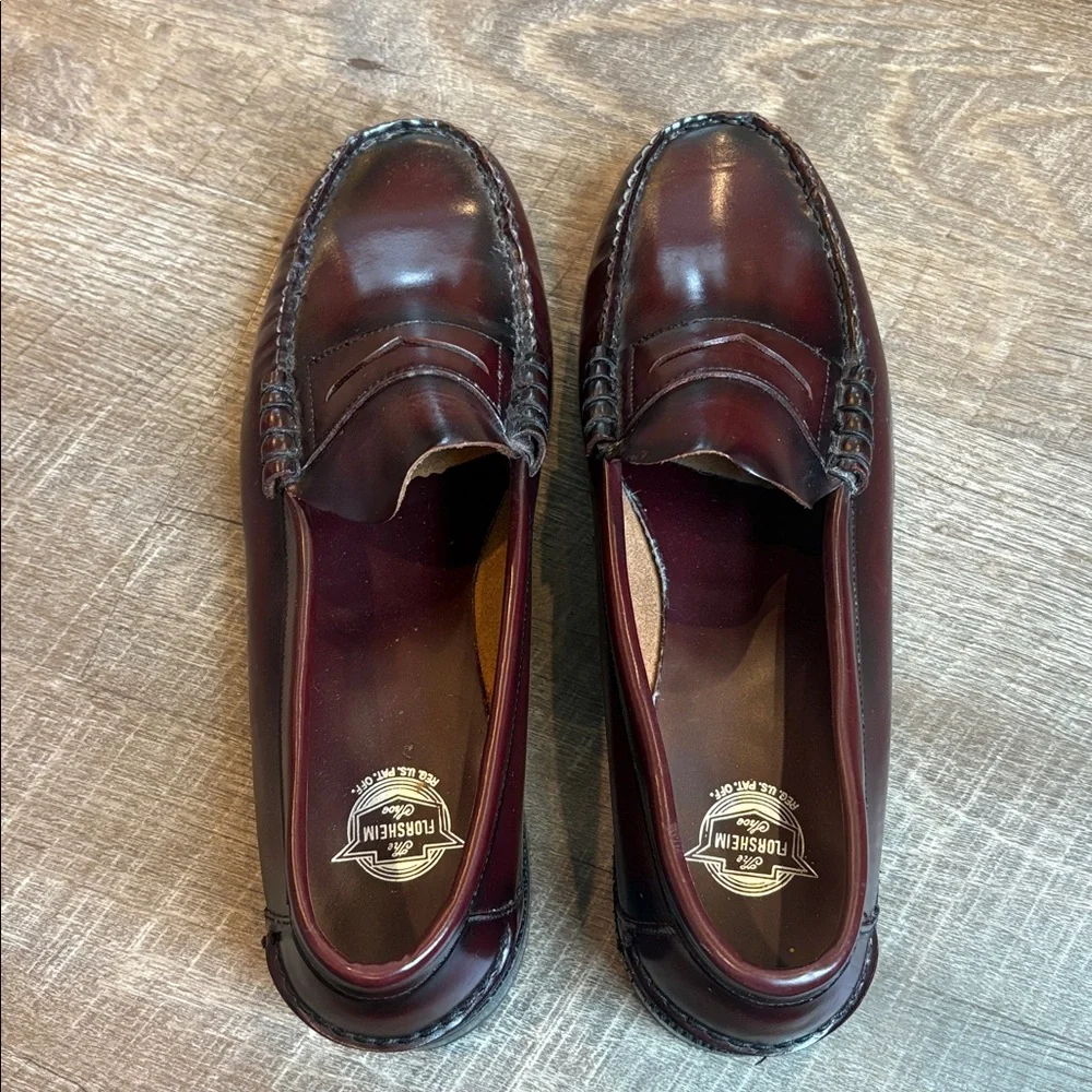 Florsheim Berkley Moc Toe Penny Loafers Men’s 9.5XW EXTRA WIDE Burgundy READ